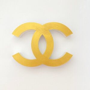 Rare Large CC Gold/White Art Decor